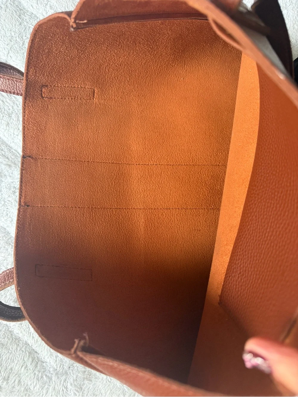 Vince Camuto leather/suede brown/blck Tote Bag